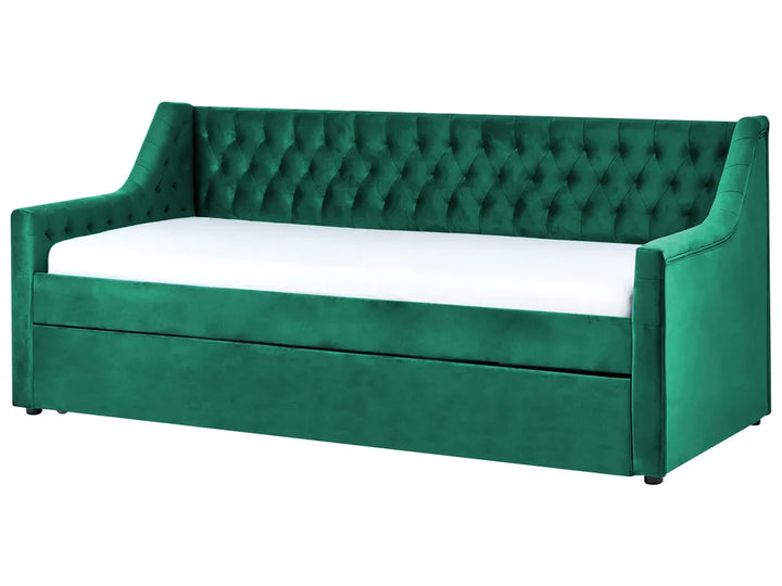 Trundle Bed Velvet 90 x 200 cm (EU Single) Emerald Green Thomson
