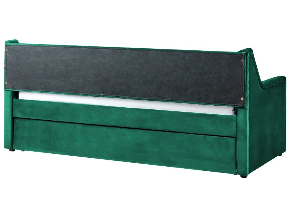 Trundle Bed Velvet 90 x 200 cm (EU Single) Emerald Green Thomson