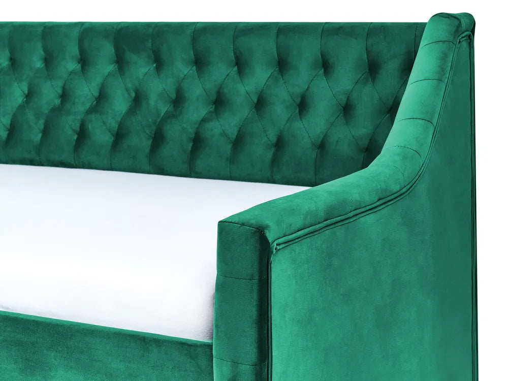 Trundle Bed Velvet 90 x 200 cm (EU Single) Emerald Green Thomson