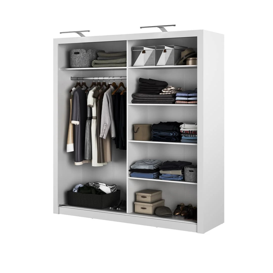 Karon Sliding Door Wardrobe White 200cm