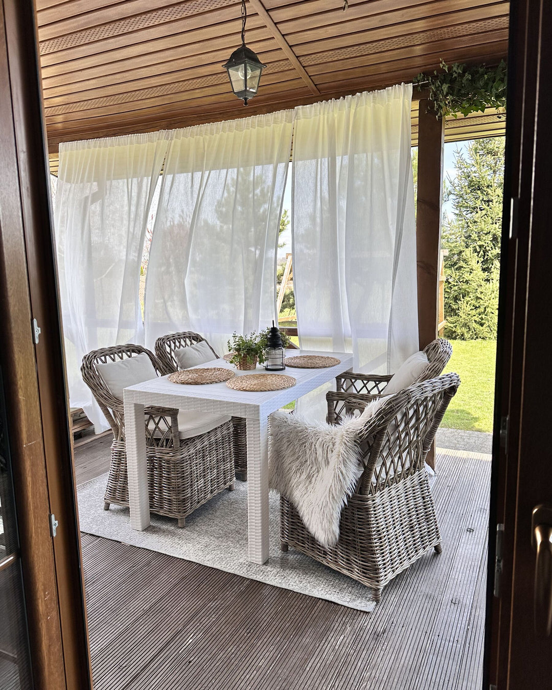 Fossano Garden Dining Table 140 cm 80 cm White