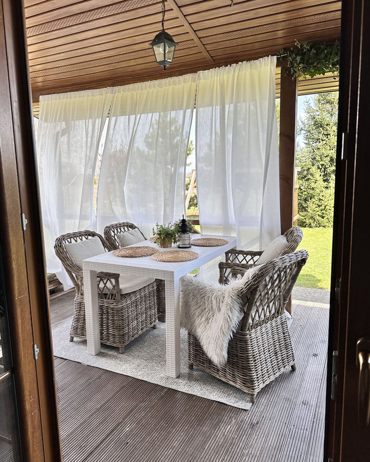 Fossano Garden Dining Table 140 cm 80 cm White