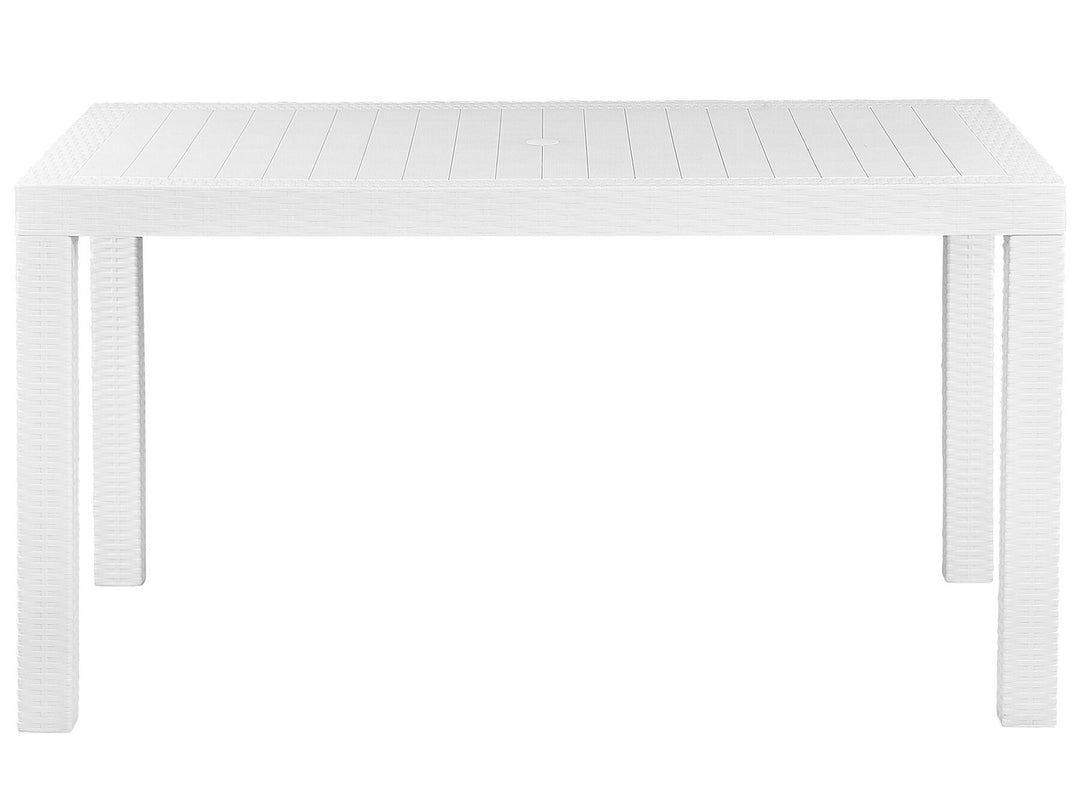 Fossano Garden Dining Table 140 cm 80 cm White