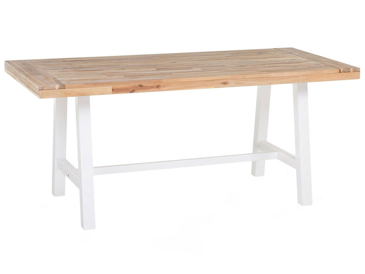 Scania Garden Dining Table 170 cm 80 cm Acacia Wood White