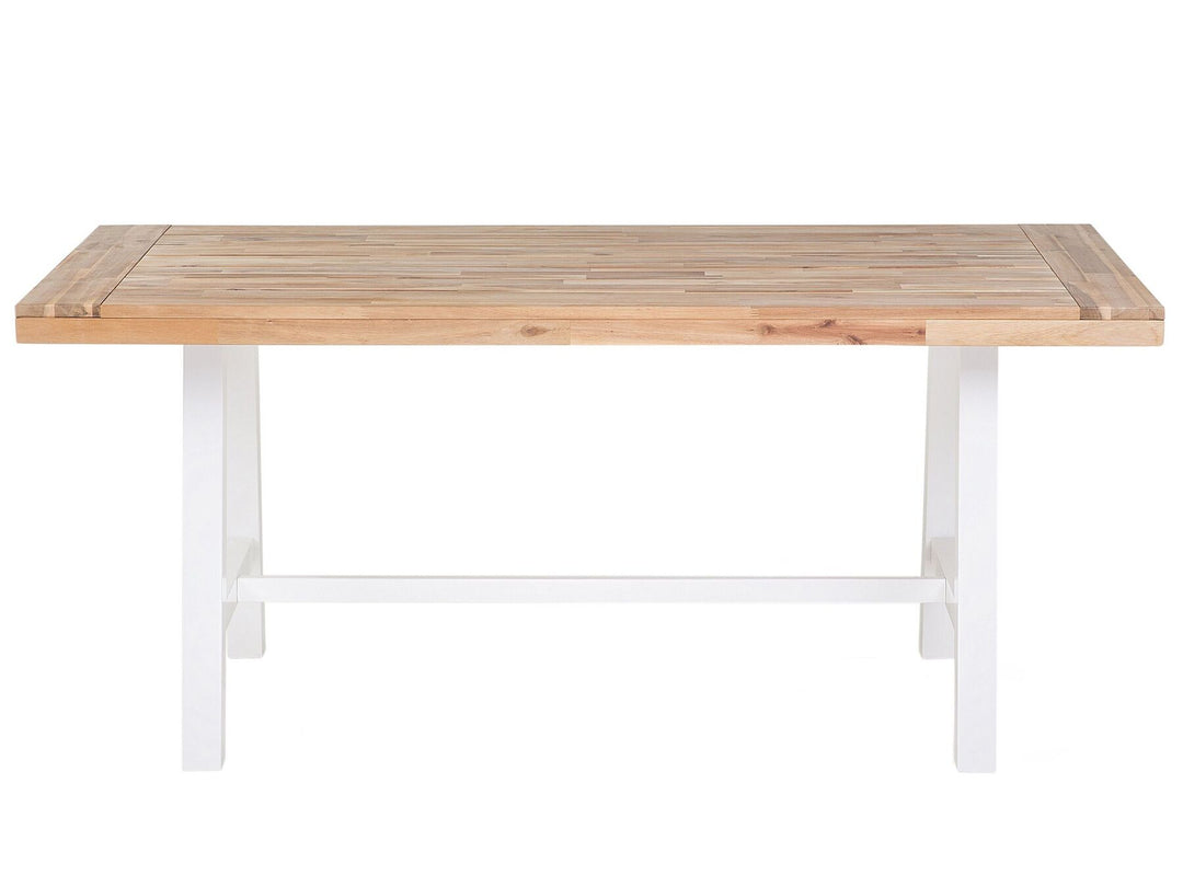 Scania Garden Dining Table 170 cm 80 cm Acacia Wood White