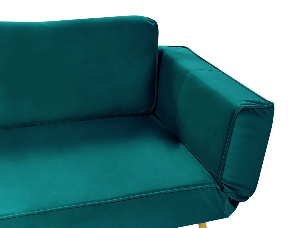 Sofa Bed 2 Seater Velvet Emerald Green Allmon