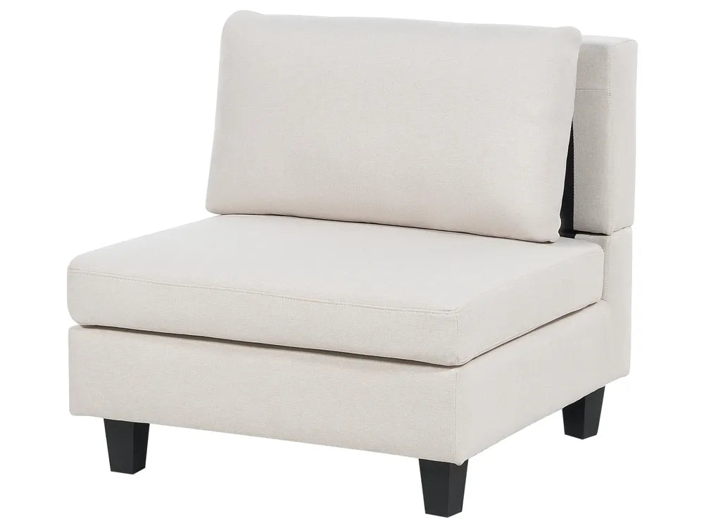 Modular Corner Sofa 5 Seater Fabric Light Beige Left Hand Turella