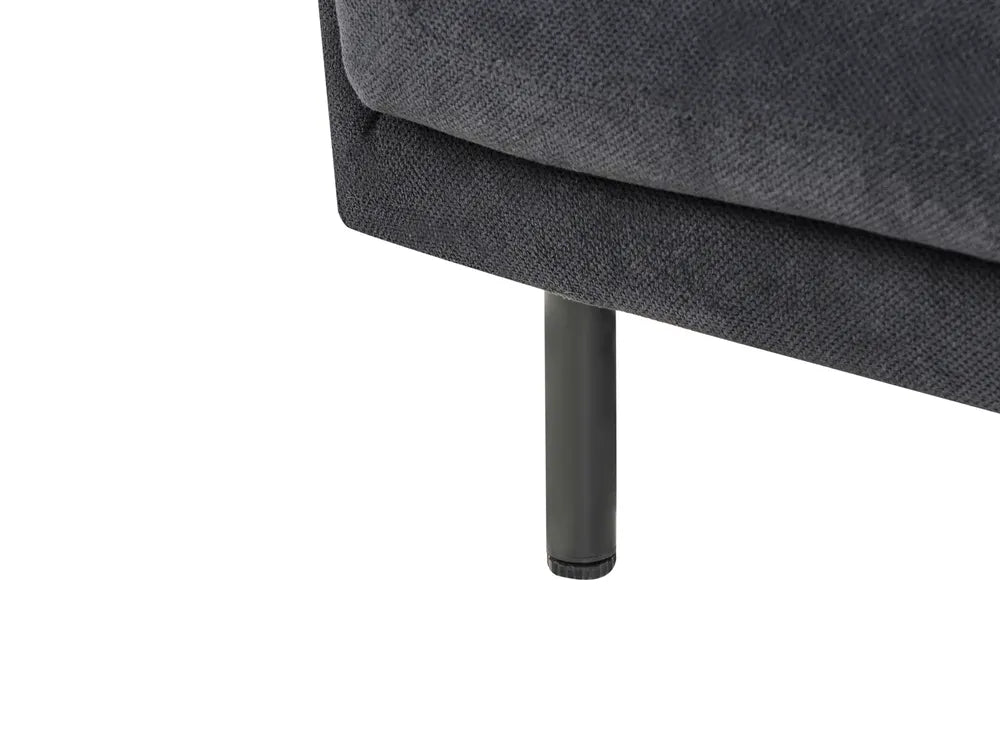 Sofa 2 Seater Fabric Black Gilardo