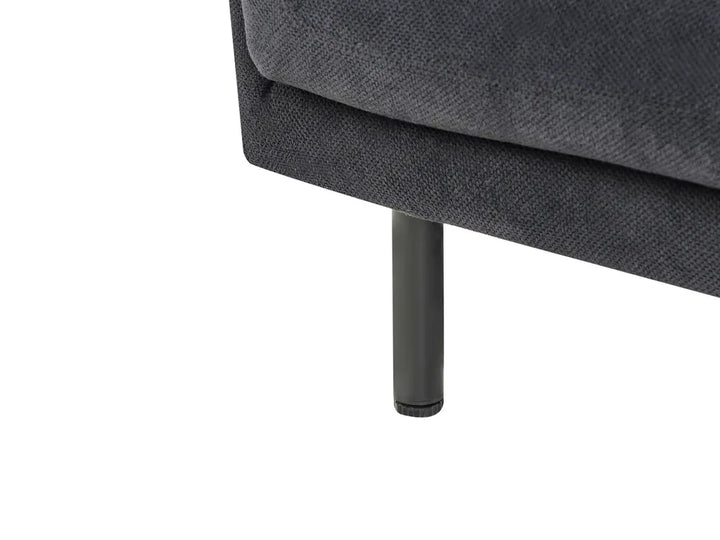 Sofa 2 Seater Fabric Black Gilardo