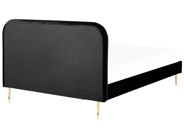 Bed Velvet 180 x 200 cm (EU Super King) Black Arnasia