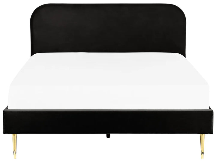 Bed Velvet 180 x 200 cm (EU Super King) Black Arnasia