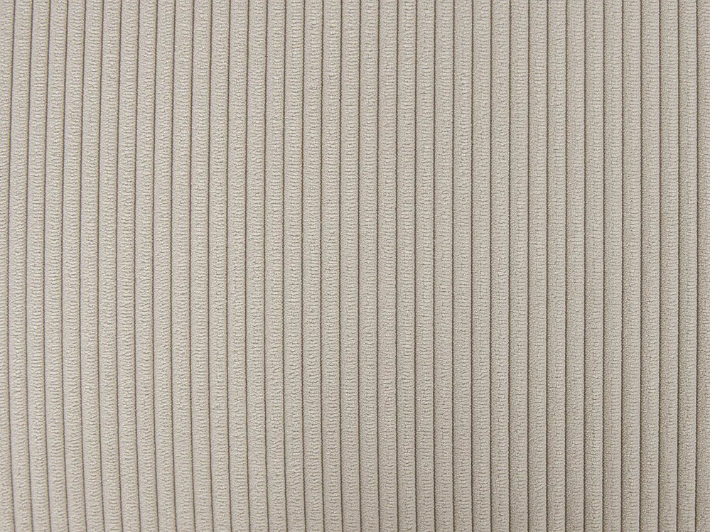 Corner Sofa 4 Seater Corduroy Beige with Ottoman Right Hand Lecanto