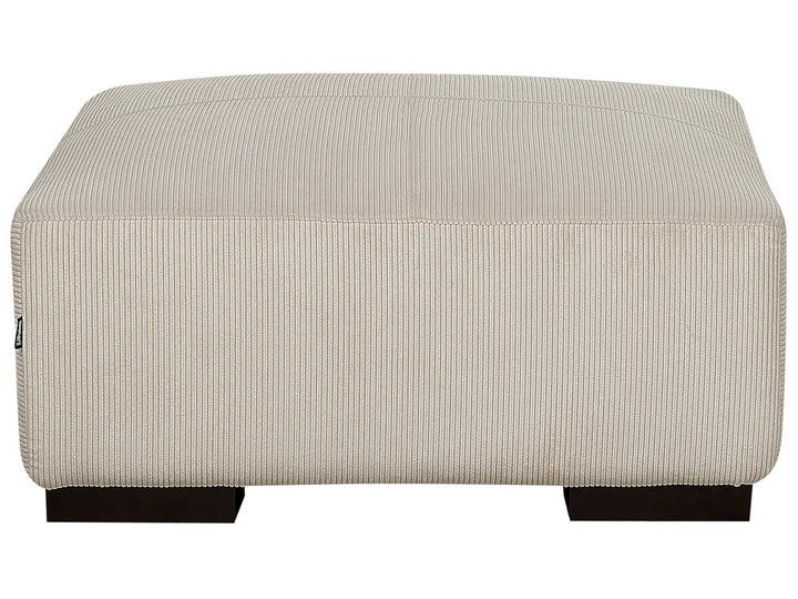 Corner Sofa 4 Seater Corduroy Beige with Ottoman Right Hand Lecanto