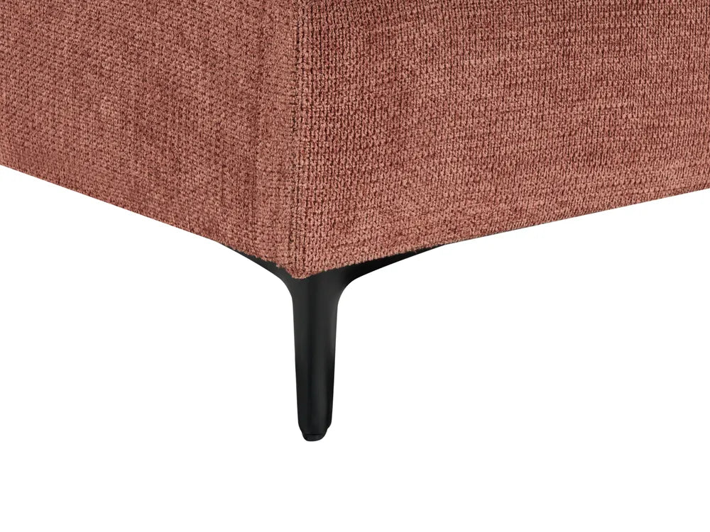 Corner Sofa 3 Seater Fabric Red Left Hand Emilio