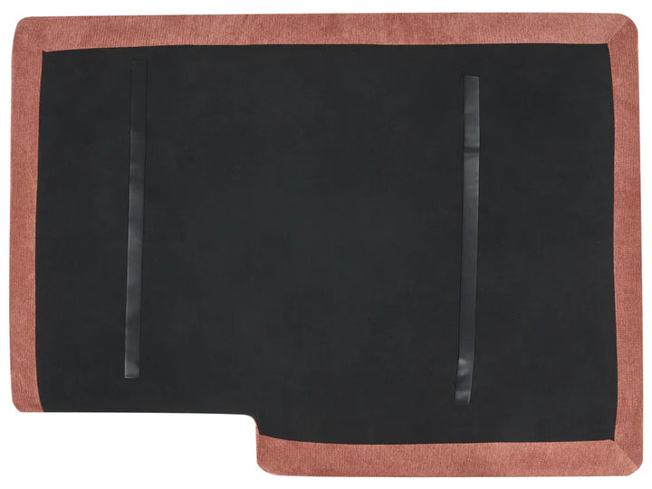 Corner Sofa 3 Seater Fabric Red Left Hand Emilio