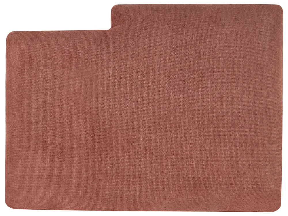 Corner Sofa 3 Seater Fabric Red Left Hand Emilio