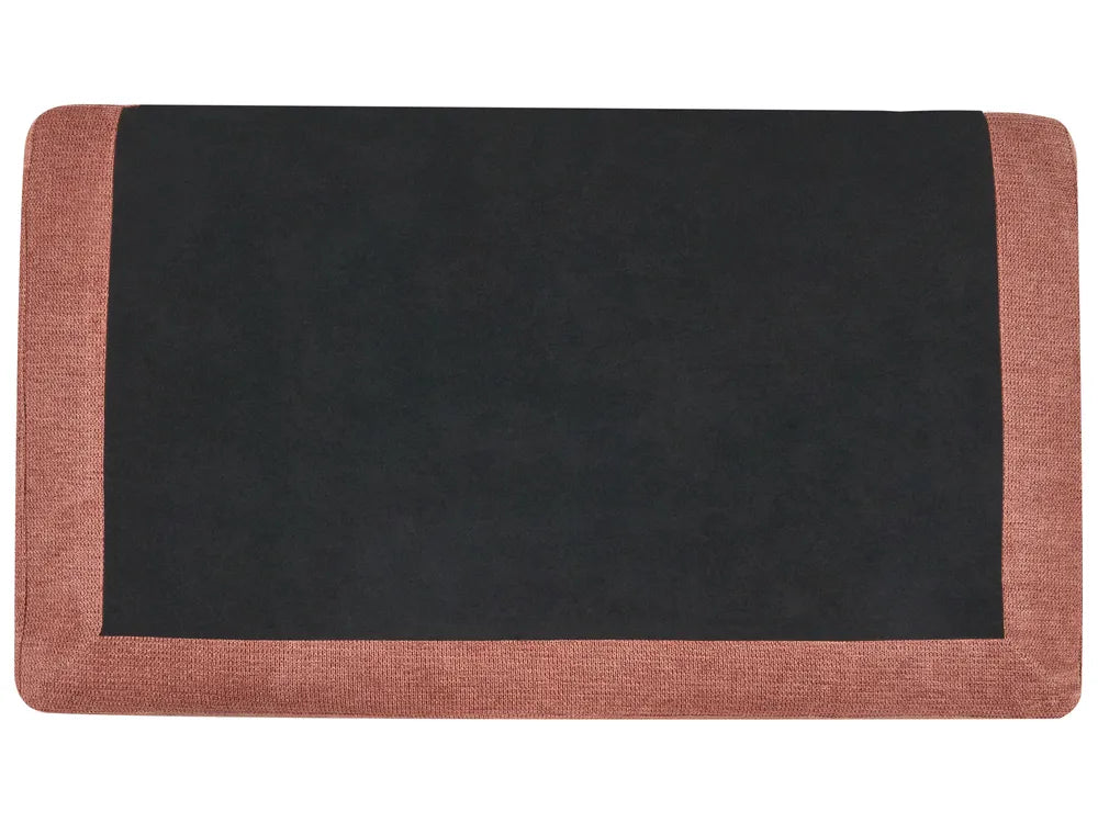 Corner Sofa 3 Seater Fabric Red Left Hand Emilio