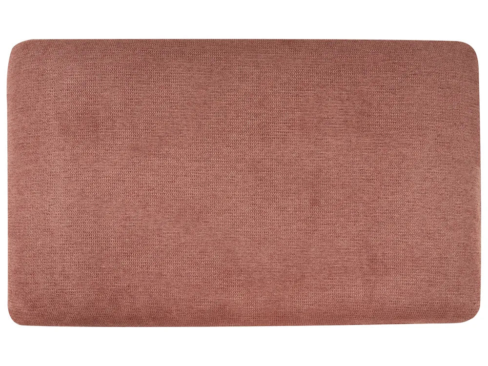 Corner Sofa 3 Seater Fabric Red Left Hand Emilio