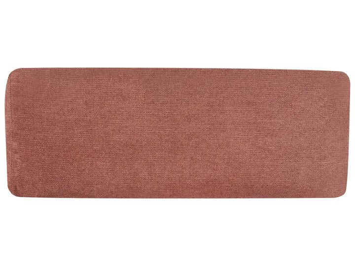 Corner Sofa 3 Seater Fabric Red Left Hand Emilio
