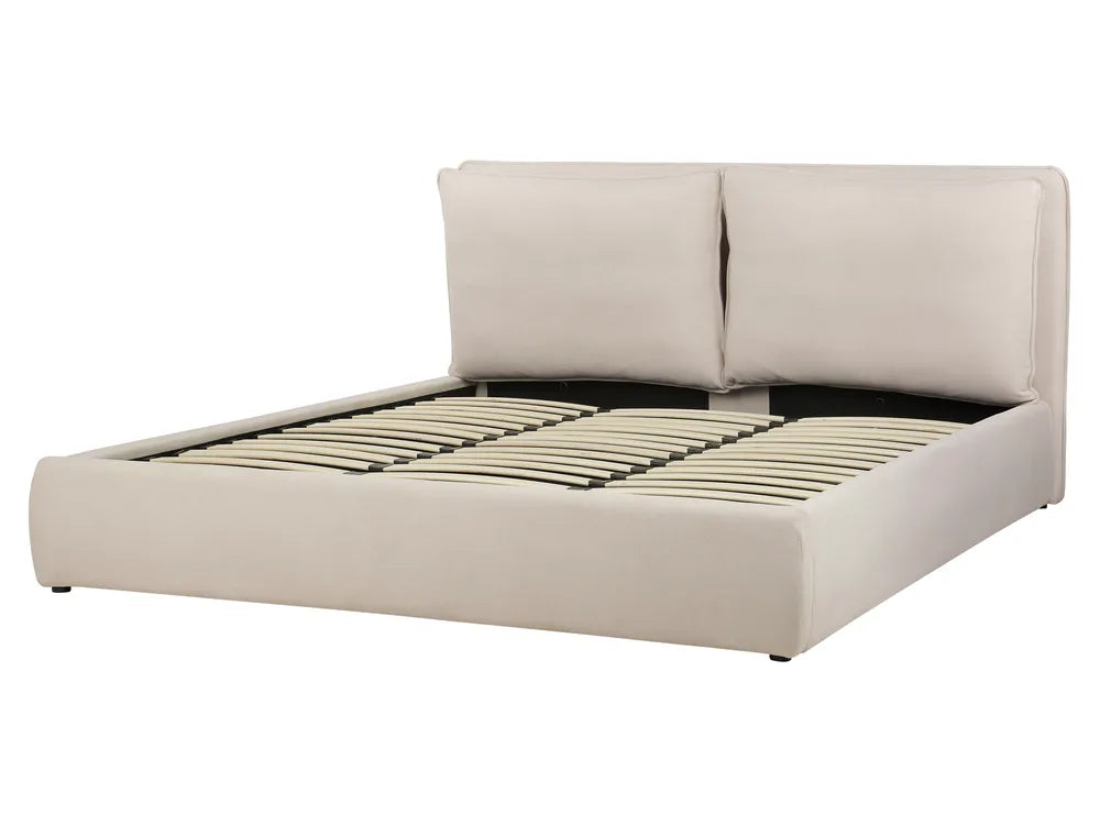 Ottoman Bed Fabric 180 x 200 cm (EU Super King) Light Beige Tagen