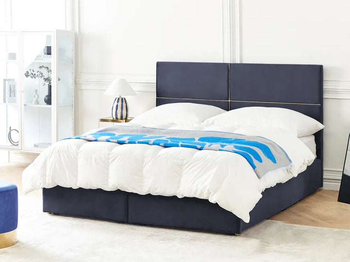 Ottoman Bed Velvet 180 x 200 cm (EU Super King) Black Clerise