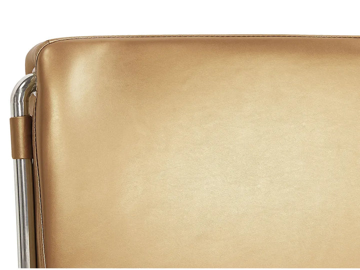 Waterbed Leather 160 x 200 cm (EU King Size) Gold Arlex