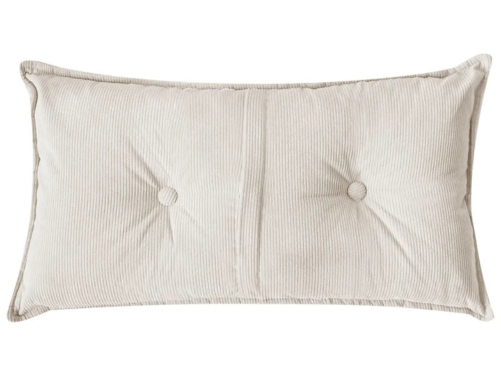 Corner Sofa 3 Seater Corduroy Off-White Left Hand Rafael