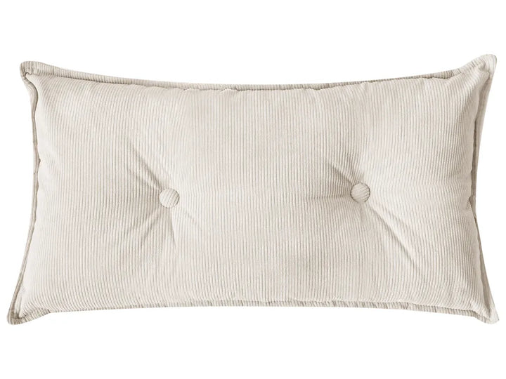 Corner Sofa 3 Seater Corduroy Off-White Left Hand Rafael