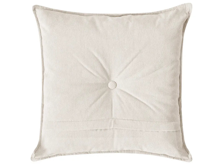 Corner Sofa 3 Seater Corduroy Off-White Left Hand Rafael