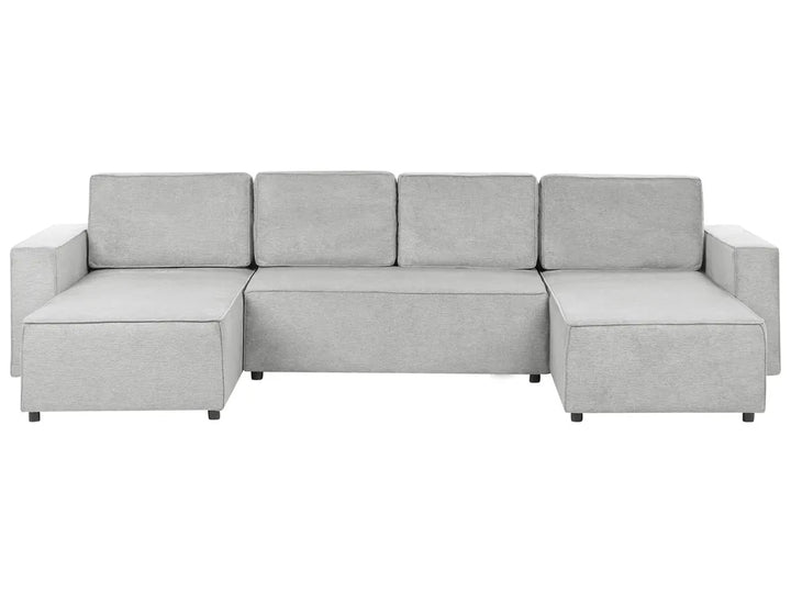 Gray sectional sofa on a white background