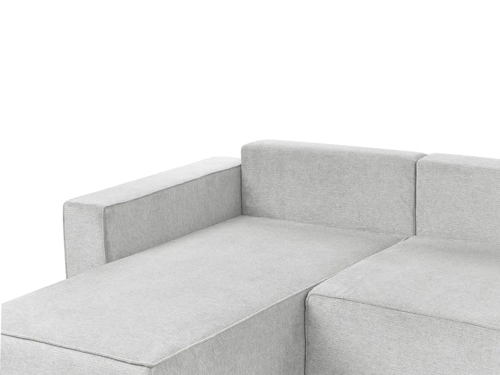 U-Shape Sofa Bed 4 Seater Fabric Light Grey with Storage Solta