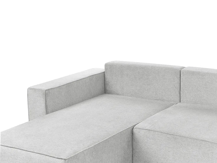 U-Shape Sofa Bed 4 Seater Fabric Light Grey with Storage Solta