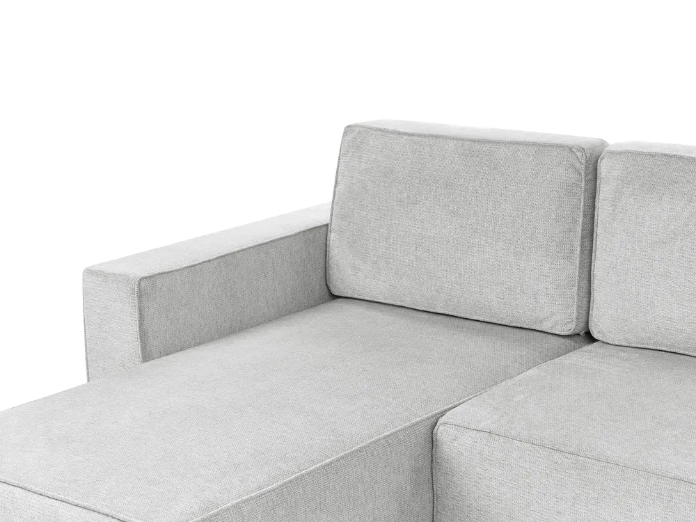 U-Shape Sofa Bed 4 Seater Fabric Light Grey with Storage Solta