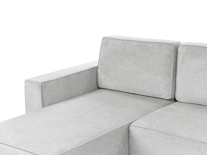 U-Shape Sofa Bed 4 Seater Fabric Light Grey with Storage Solta