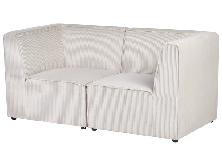 Modular Sofa 2 Seater Corduroy Beige Ilkeston