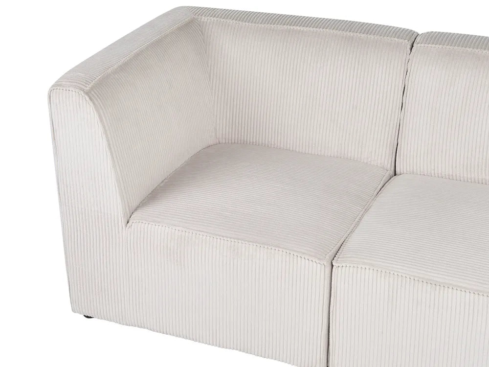 Modular Sofa 2 Seater Corduroy Beige Ilkeston