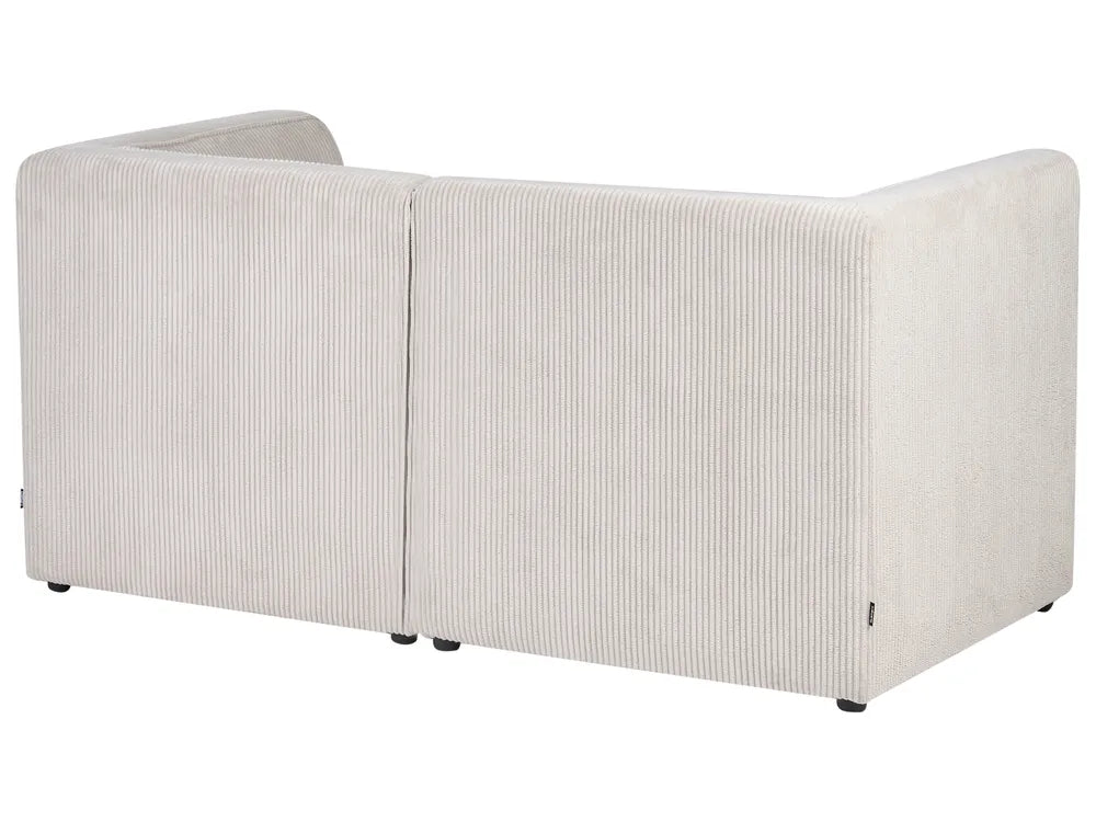 Modular Sofa 2 Seater Corduroy Beige Ilkeston