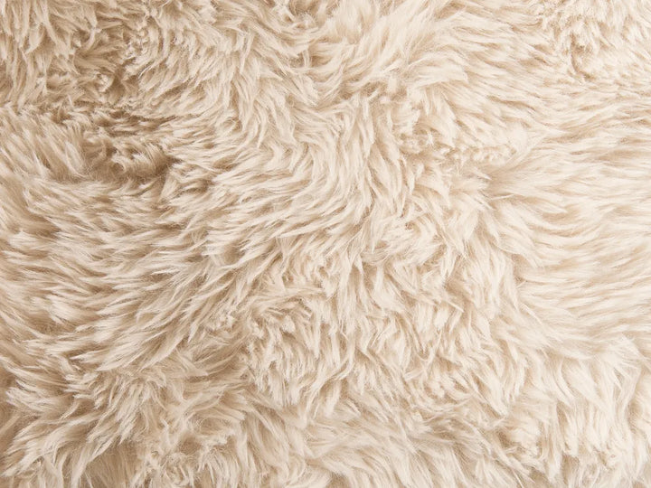 Sofa 2 Seater Faux Fur Off-White/ Light Brown Askolds