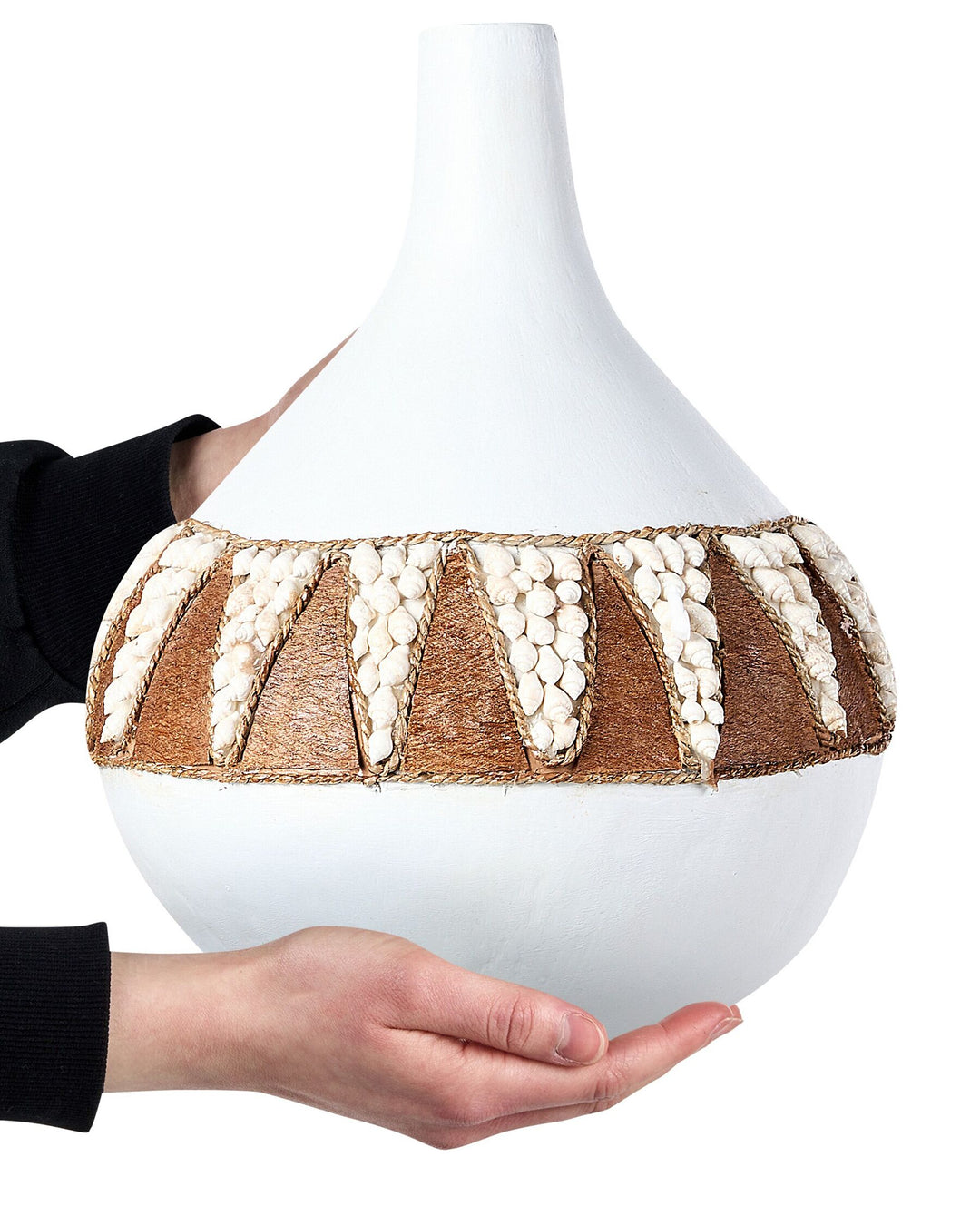 Simpang Decorative Vase Ceramic 33 cm White
