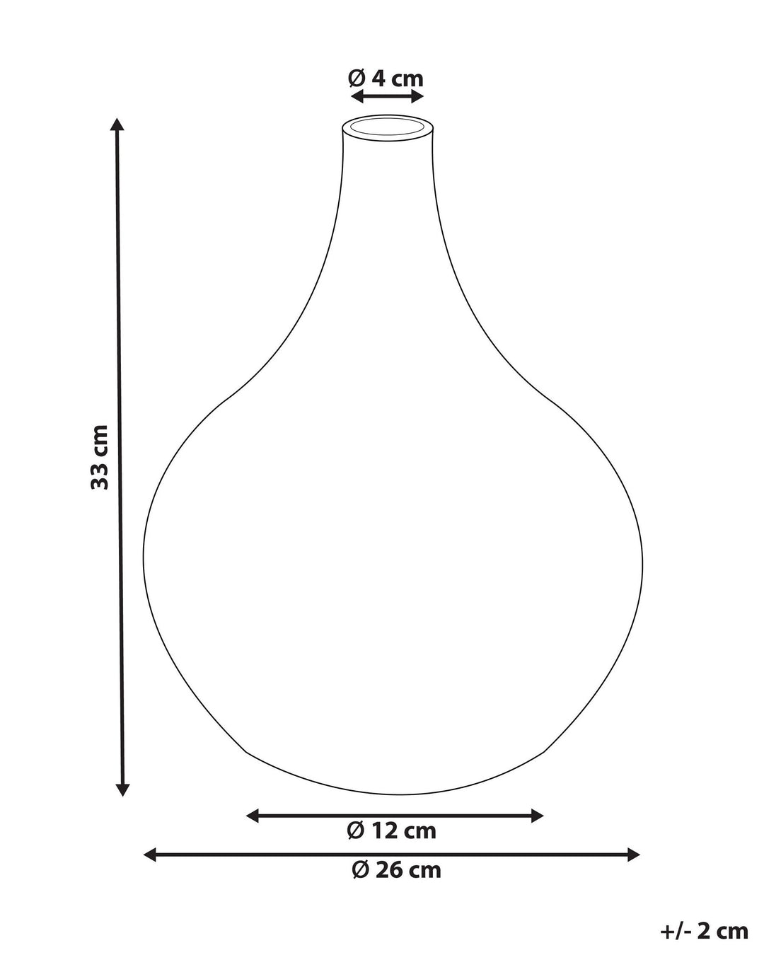 Simpang Decorative Vase Ceramic 33 cm White