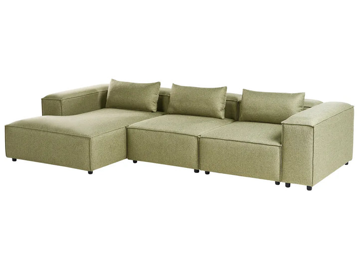 Modular Corner Sofa 4 Seater Light Green Right Hand Nova