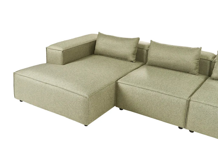Modular Corner Sofa 4 Seater Light Green Right Hand Nova