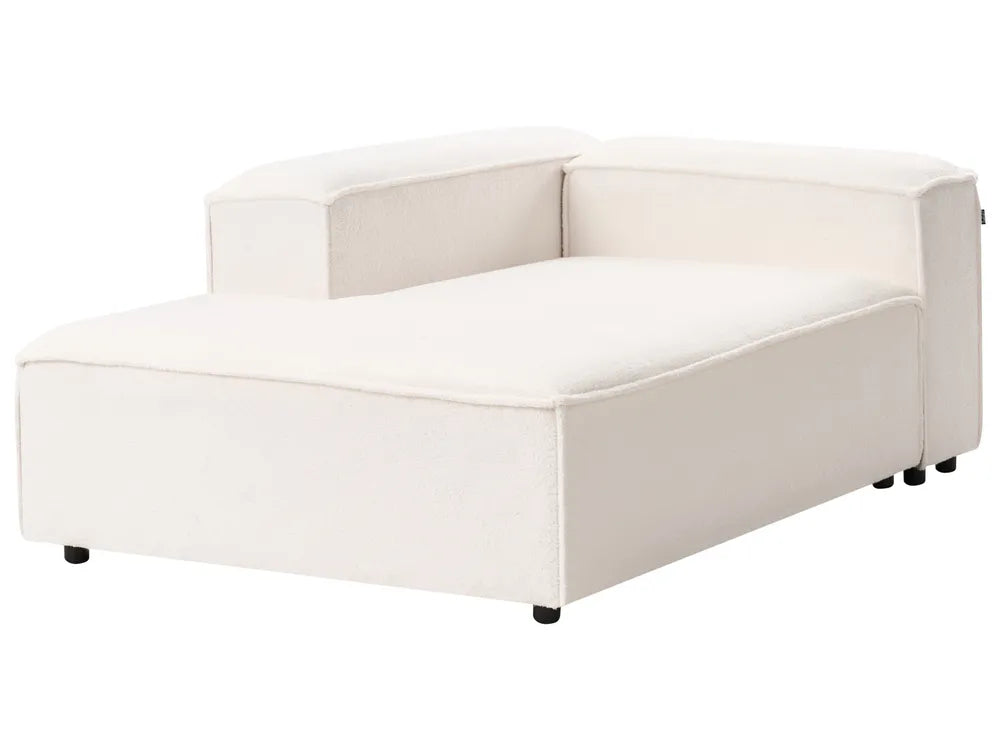 Modular Corner Sofa 2 Seater Boucle Off-White with Ottoman Right Hand Oakham