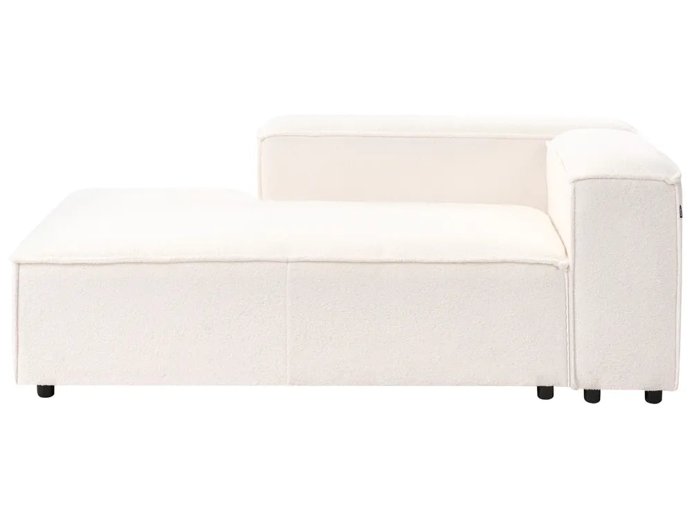Modular Corner Sofa 2 Seater Boucle Off-White with Ottoman Right Hand Oakham