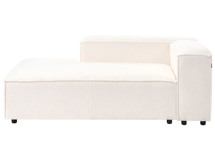 Modular Corner Sofa 2 Seater Boucle Off-White with Ottoman Right Hand Oakham
