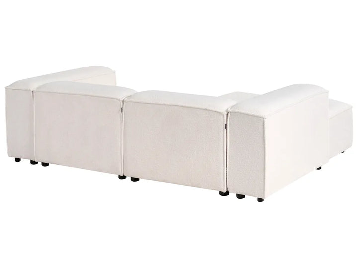 Modular Corner Sofa 2 Seater Boucle Off-White with Ottoman Right Hand Oakham