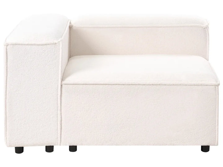Modular Corner Sofa 2 Seater Boucle Off-White with Ottoman Right Hand Oakham