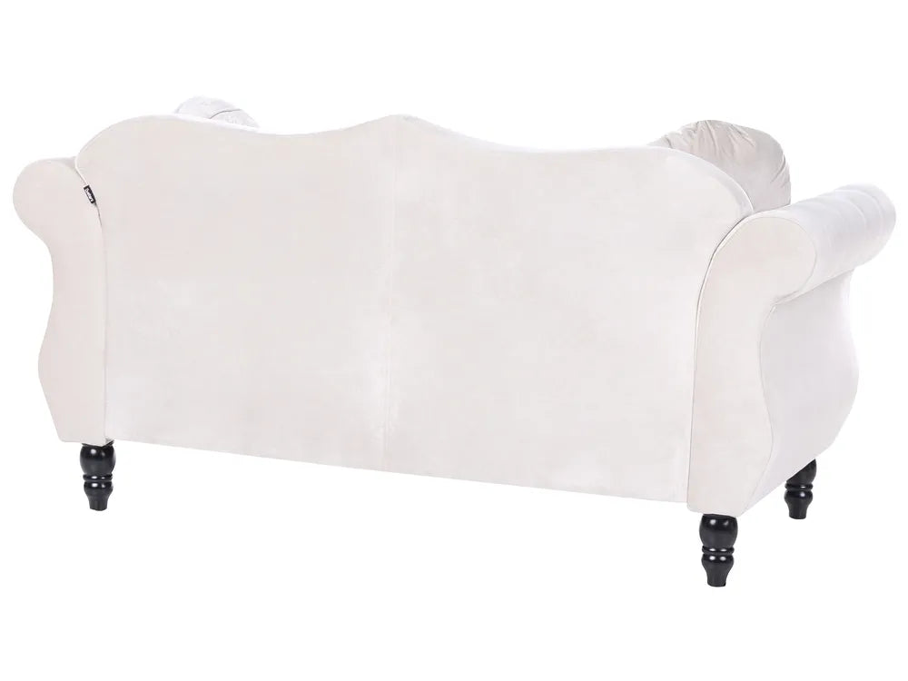 Sofa 2 Seater Velvet Light Beige Drinel