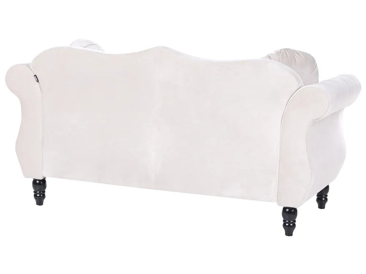 Sofa 2 Seater Velvet Light Beige Drinel