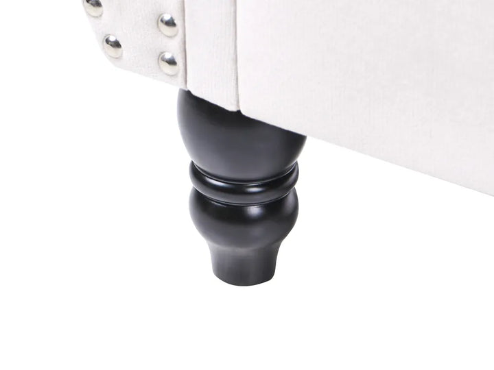 Sofa 2 Seater Velvet Light Beige Drinel